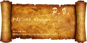 Pártl Vivien névjegykártya